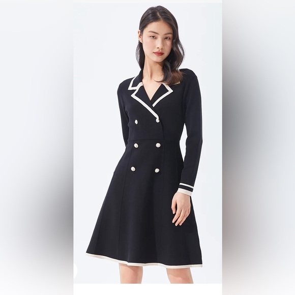 Fitted classy black & cream Dress (comparable to Chanel dress in last photo!) - Picture 1 of 10